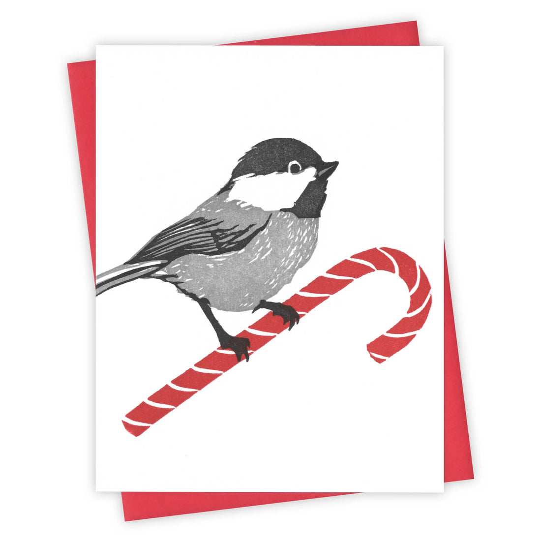 Candy Cane Chickadee card