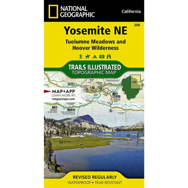 National Geographic Yosemite NE map