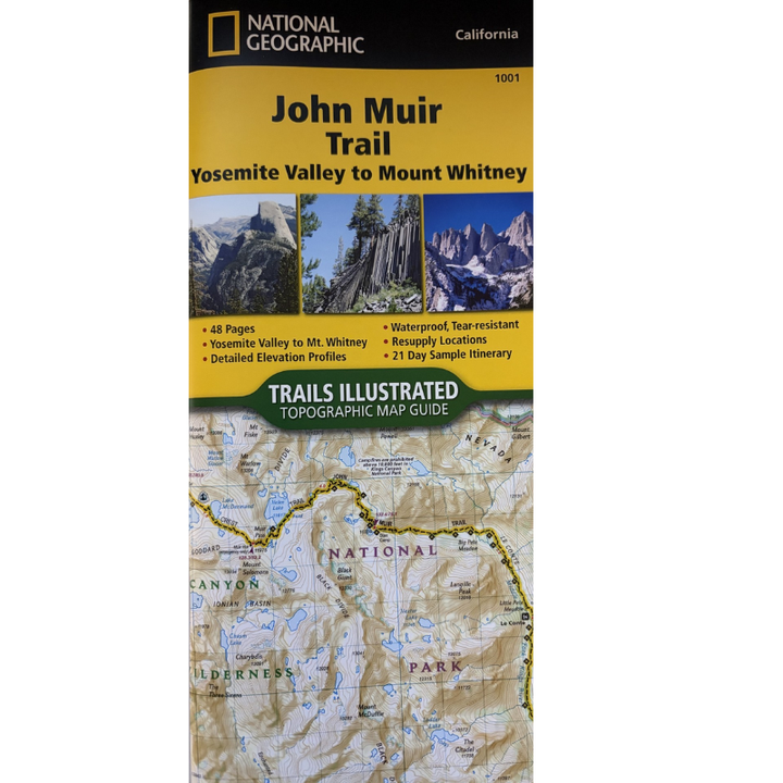 National Geographic John Muir Trail Map