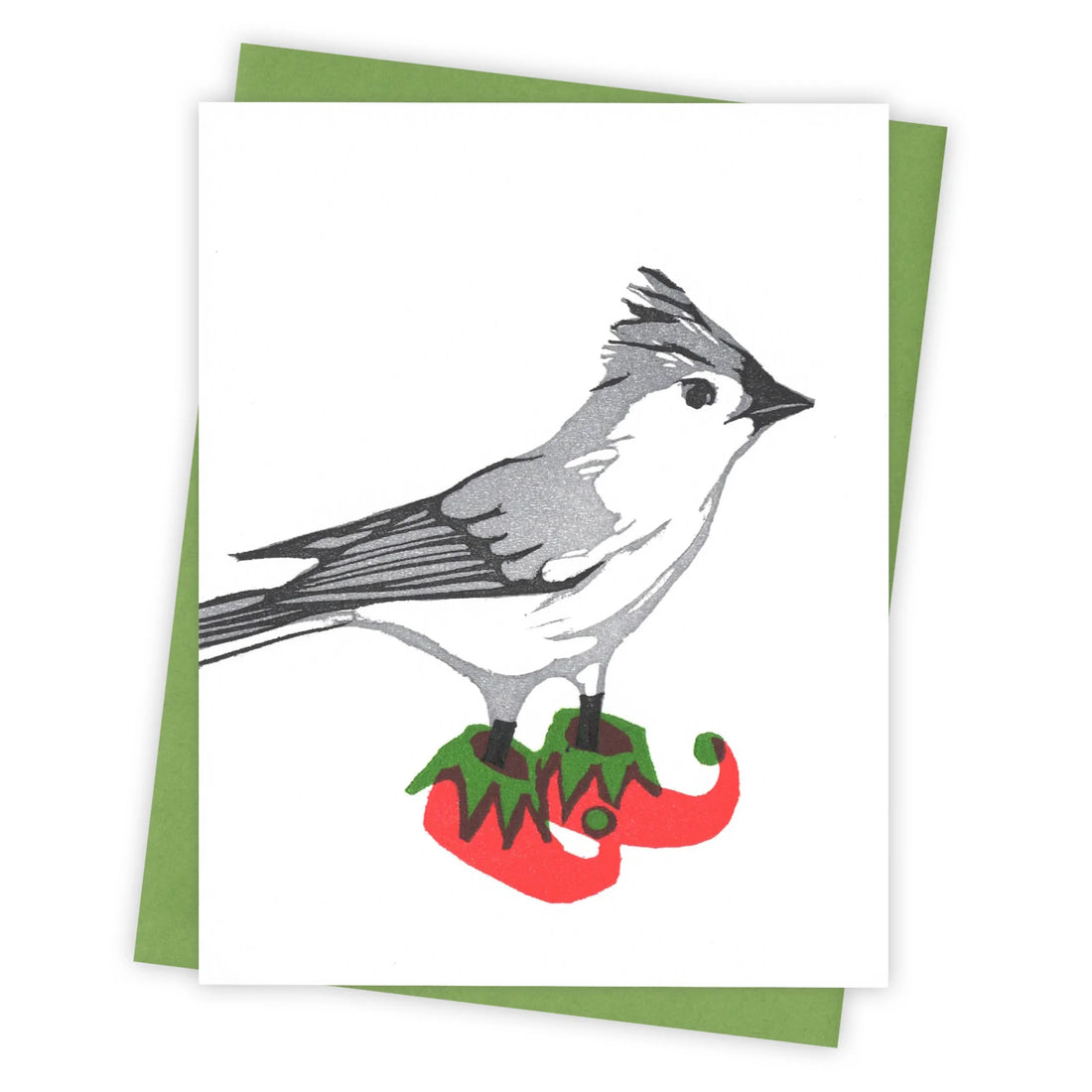 Holiday Elf Titmouse card