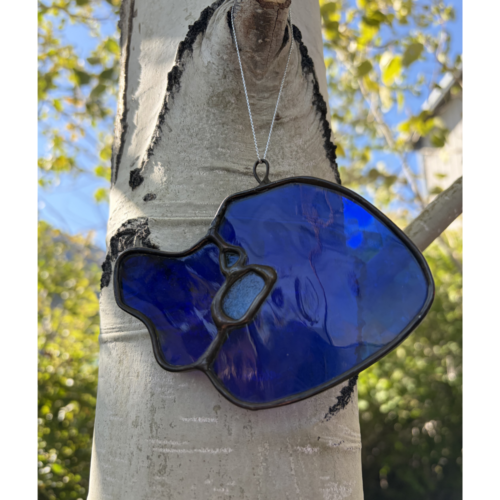 Mono Lake stained-glass ornament