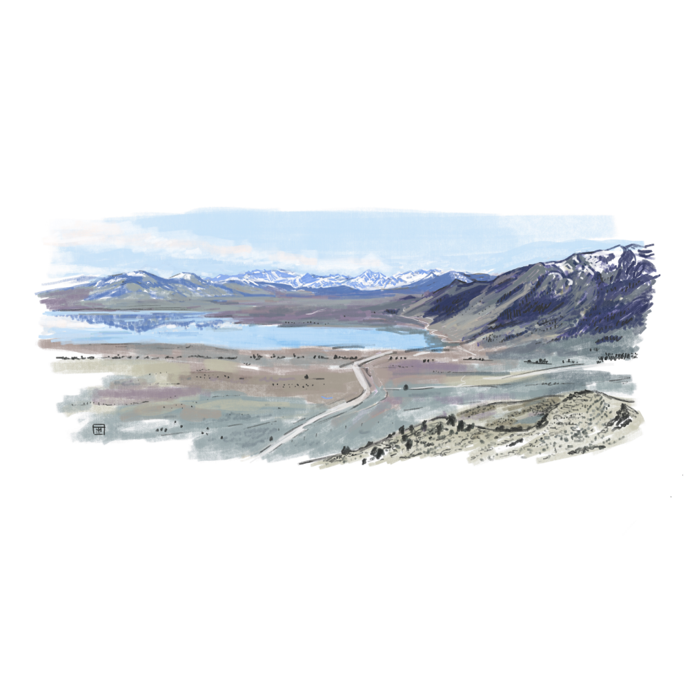Mono Basin landscape sticker