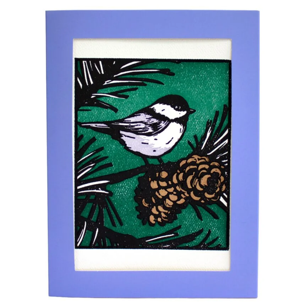 Chickadee holiday card set