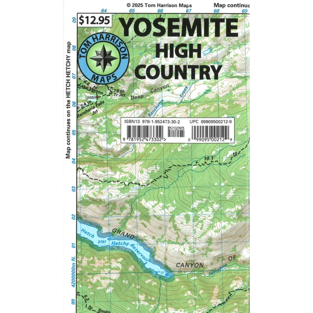 Harrison Maps Yosemite High Country Map
